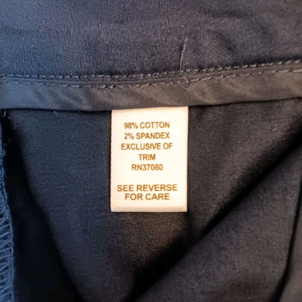 NWT Established 1946 Size 20W Navy Blue Cotton Shape Enhancing Ankle Pants - Picture 7 of 11
